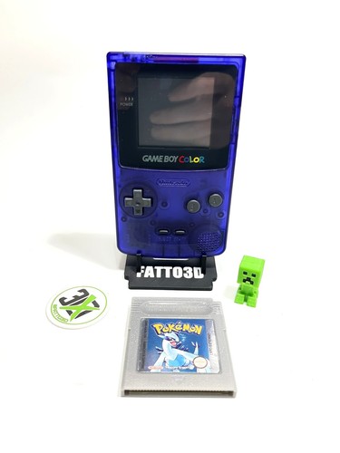 Game boy color clear blue - game,